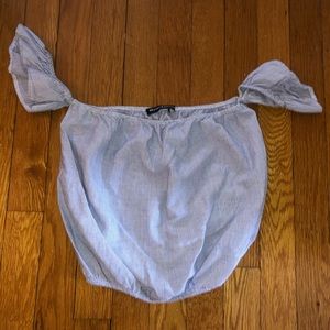 Brandy Melville cropped off the shoulder top.